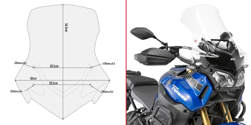 GIVI D2119ST Windscreen - XT1200Z Super Tenere (2014+)