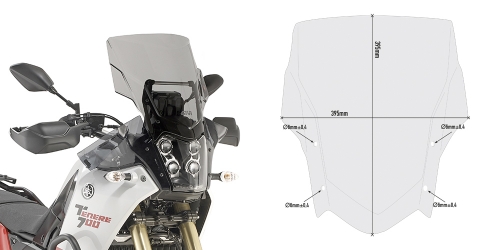 GIVI D2145S Windscreen - Tenere 700