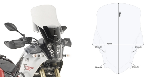 GIVI D2145ST Windscreen - Tenere 700
