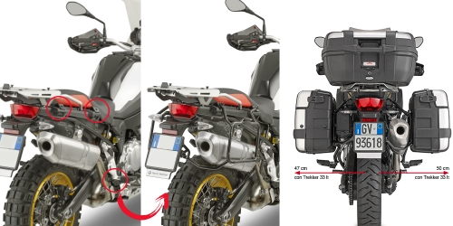 GIVI PLR5127 Rapid Release Pannier Racks - F850GS / F750GS / 2024+ F800GS