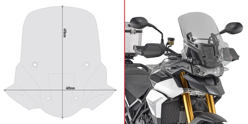 GIVI D6415S Windshield - Tiger 900 / GT / 850 Sport