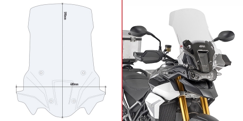 Givi D6418ST Windshield - Tiger 900 Rally / Pro (2020-2023)
