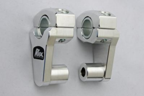 Rox Elite 2" Rise x 7/8" stem clamp x 7/8" and/or 1-1/8" Handlebar Pivoting Risers - 1R-P2SE
