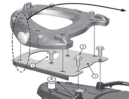 GIVI SR5107 Monokey Rack - F700GS