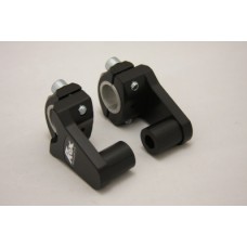 Rox Elite Black Anodized 2" Rise x 7/8" stem clamp x 7/8" and/or 1-1/8" Handlebar Pivoting Risers - 1R-P2SE Rox Elite Black Anodized 2" Rise x 7/8" stem clamp x 7/8" and/or 1-1/8" Handlebar Pivoting Risers - 1R-P2SE
