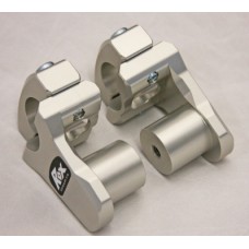 Rox Low Pro 1 3/4" Rise x 1 1/8" Stem Clamp x 1 1/8" Handlebar Pivoting Risers - 3R-P2PPL Rox Low Pro 1 3/4" Rise x 1 1/8" Stem Clamp x 1 1/8" Handlebar Pivoting Risers - 3R-P2PPL
