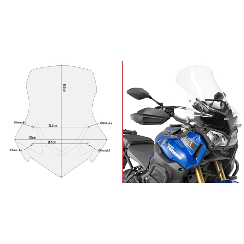 GIVI D2119ST Windscreen - XT1200Z Super Tenere (2014+)