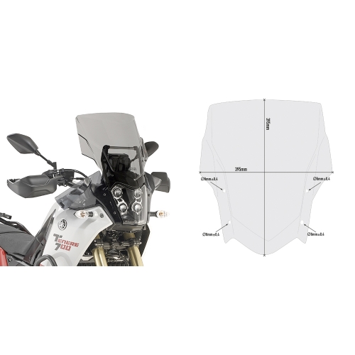 GIVI D2145S Windscreen - Tenere 700