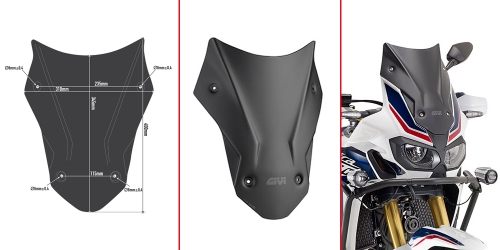 GIVI D1144BO Sport Windscreen - CRF1000L Africa Twin / Adventure Sports