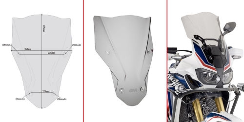 GIVI D1144S Windscreen - CRF1000L Africa Twin / Adventure Sports