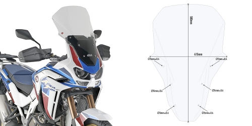 GIVI D1178ST Windscreen - CRF1100L Africa Twin Adventure Sports