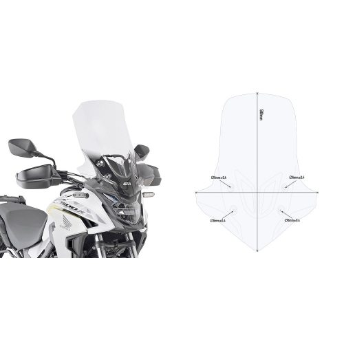 GIVI D1171ST Windscreen - CB500X (2019-2023)